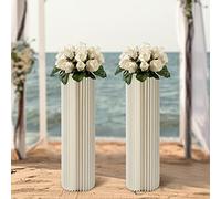 LUNICASHA Lot de 2 vases rectangulaires en carton pour mariage, étagères géométriques, vases rectangulaires pour mariage, centres de table, décoration d'intérieur 100 cm