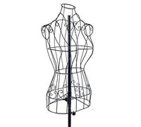LUNICASHA Mannequin de couture féminin en métal - Buste pour femme - Porte-vêtements - Fil de fer - Mannequin de vitrine - Hauteur réglable - Pour créateurs de costumes, boutiques