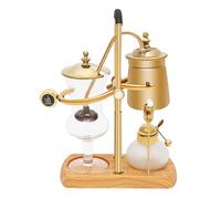 LUNICASHA Siphon belge - Machine à café - Siphon - Machine à café sous vide - Or - 4 à 5 portions