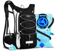Lunidry 15L Sac à Dos d'hydratation avec vessie d'eau de 3L, Sac Trail Running pour Femme Homme, pour Randonnée Cyclisme Marathon VTT, Ajustables à Taille Sac à Dos d'eau avec système d'hydratation