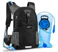 Lunidry Sac à Dos d'hydratation avec vessie d'eau de 2L, 20L Imperméable Ajustables à Taille Sac à Dos d'eau avec système d'hydratation pour Femme Homme Course Cyclisme Randonnée Trail Running Voyage