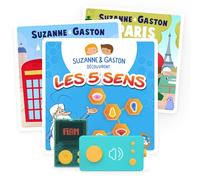 Lunii- 3 Livres Audio interactifs-Pack découverte de 40 Histoires Suzanne et Gaston pour Enfants de 3 à 8 ans-5H02 d'écoute sur la conteuse Ma Fabrique à Histoires, Boîte à Histoires