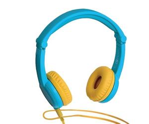 Lunii - Casque Audio Enfant Filaire - Pliable, Réglable et Confortable - Compatible avec Ma Fabrique à Histoires et FLAM - pour Les Enfants de 3 à 12 Ans - Bleu