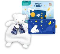 Lunii - Coffret Exclusif Ma 1ère Lunii + Doudou Ours Luminescent Offert - Conteuse dès la Naissance - 50 Comptines, Berceuses & Bruits Blancs offerts à télécharger - Endormissement & Routine du Soir
