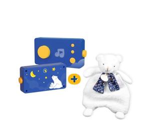 Lunii - Coffret Exclusif Ma 1ère Lunii + Doudou Ours Luminescent Offert - Conteuse dès la Naissance - 50 Comptines, Berceuses & Bruits Blancs offerts à télécharger - Endormissement & Routine du Soir