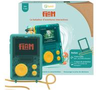 Lunii FLAM baladeur audio interactif enfant 7-11 ans with coque verte et livre audio