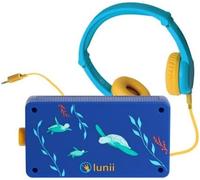 Lunii - Ma Fabrique à Histoires édition limitée Océan et Son Casque Bleu Assorti - Conteuse pour Enfants de 3-8 Ans - 13 Histoires interactives Inclus 1h41 d'écoute - Conteuse fabriquée en France