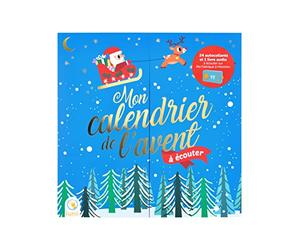 Lunii - Mon calendrier de l’avent à écouter - 25 histoires audio à écouter sur Ma Fabrique à Histoires et 24 autocollants à coller sur le grand décor de Noël illustré - Modèle 2022