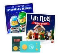 Lunii - Pack 2 Livres Audio interactifs pour Enfant dès 5 Ans : Un Noël Fantas’Briques, Les Aventures Intergalac’Briques - 2h30 d'écoute - Boîte à Histoires Lunii