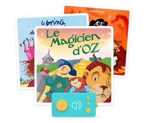Lunii - Pack 3 Livres Audio interactifs pour Enfant dès 5 Ans - Le Magicien d'Oz, Le Prince de Motordu, Le réveil des Dragons - Pack 30 Histoires, 4h23 d'écoute - Boîte à Histoires Lunii