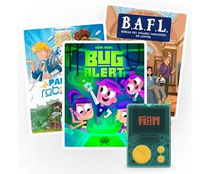 Lunii - Pack 3 Livres Audio interactifs pour Enfant dès 7 Ans - A écouter sur FLAM - Bug Alert, Panique Robotique, BAFL - 9h06 d'écoute - Boîte à Histoires baladeur Lunii