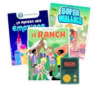 Lunii - Pack 3 Livres Audio interactifs pour Enfant dès 7 Ans - À écouter sur FLAM - Le Ranch des étoiles, La Maison des émotions (partenariat Petit Bambou), Super Wallace - 7h19 d'écoute