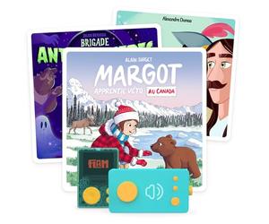 Lunii - Pack 3 Livres Audio interactifs pour Enfant dès 7 Ans - Magot apprentie véto au Canada, Brigade Anti-Monstres, Les 3 Mousquetaires - 5h10 d'écoute - Boîte à Histoires Lunii