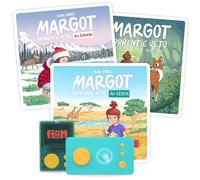Lunii - Pack 3 Livres Audio interactifs pour Enfant dès 7 Ans - Margot apprentie véto, Margot apprentie véto au Canada, Margot apprentie véto au Kenya - 3h43 d'écoute - Boîte à Histoires Lunii