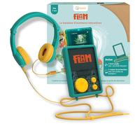 Lunii Pack Baladeur Audio Enfant FLAM + Coque Antichoc de Protection + Casque Audio Filaire - Boîte à Histoires dès 7 Ans sans Écran - Compatible avec Les Livres Audio de ma Fabrique à Histoires