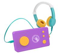 Lunii - Pack de Voyage Ma Fabrique à Histoires Violette + Casque Audio Vert + 2h30 d'histoires incluses à télécharger, Boîte à Histoires Interactive pour Enfants de 3 à 8 Ans - Fabriquée en France