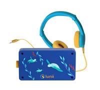 Lunii - Pack Ma Fabrique à Histoires Océan + Casque Bleu, de 3 à 8 Ans | Boite à histoire, casque bleu, livre audio de 13 histoires offertes soit 1h41 d'écoute, 8h d'autonomie, fabriqué en France