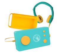 Lunii - Pack Ma Fabrique à Histoires Vert + Casque Audio Verte + Coque de Protection Jaune+ 2h30 d'histoires incluses à télécharger, Dès 3 à 8 Ans - Fabriquée en France