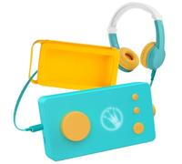 Lunii - Pack Ma Fabrique à Histoires Verte + Casque Audio + Coque de Protection Jaune + 2h30 d'histoires incluses à télécharger, Dès 3 à 8 Ans - Fabriquée en France