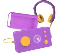 Lunii - Pack Ma Fabrique à Histoires Violette + Casque + Coque,de 3 à 8 Ans | Casque enfant + coque de protection inclus, livre audio de 24 histoires offertes soit 2h30 d'écoute, sans écran ni ondes
