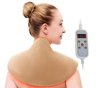 Lunilax Coussin chauffant lesté pour le cou, les épaules et le dos, tour de cou à 360 °, lavable avec 5 températures et 12 minuteries, cadeau d'anniversaire Lunilax pour femme, maman, papa, personnes