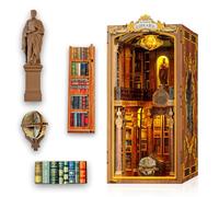 LUNIQUESHOP Kit Book Nook - Maison Miniature à Monter soi-même - Monastère - Modèle 3D avec lumière LED - Kit de modélisation pour 14 Ans et Plus