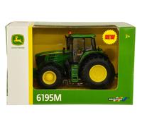 TOMY Tracteur John Deere 6195M – Échelle 1:32 Métal et Plastique résistant Vert/Jaune BRITAINS
