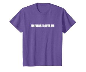 l'univers m'aime T-Shirt, Enfant, Violet Chiné, 10 Ans
