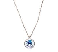 Lunix Collier Cabochon, idée originale pour cadeau de Noël, chat Alice We're All Mad Here, fait à la main, bijoux femme chat blanc
