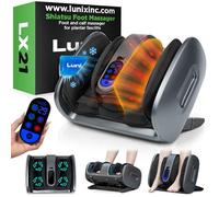 Lunix Masseur de pieds Lx21 avec télécommande pour soulager la douleur, améliorer la circulation et la thérapie par la chaleur. Masseur shiatsu des pieds et des mollets pour fasciite plantaire et