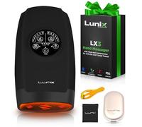 Lunix Masseur électrique sans fil 6 niveaux de pression pour arthrite, soulagement de la douleur, du canal carpien et des engourdissements des doigts Noir