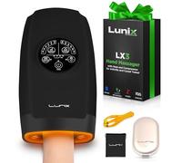 Lunix Masseur électrique sans fil 6 niveaux de pression pour arthrite, soulagement de la douleur, du canal carpien et des engourdissements des doigts Noir