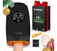 Lunix Masseur électrique sans fil 6 niveaux de pression pour arthrite, soulagement de la douleur, du canal carpien et des engourdissements des doigts Noir