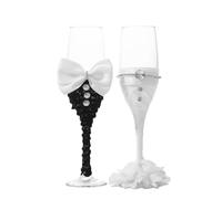 LUNLUN HOME Flûtes à champagne de mariage pour mariée et marié