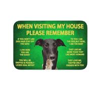 LUNMENGCC Paillasson antidérapant avec inscription « Please Remember Bull Terrier Dogs House Rules » pour cuisine, salle de bain, chambre à coucher, balcon, porte, sol, entrée