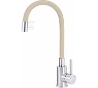 LUNO Mitigeur évier acier beige bec flexible BOC_5720