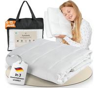 LUNOVA Couverture lestée pour enfants de 3 kg (100 x 135 cm), couverture lourde pour un sommeil détendu et plus de sécurité, coton Oeko-Tex, lavable, idéale pour un poids corporel de 25 à 35 kg