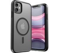 LUNOVATE 3 en 1 Coque pour iPhone 11/XR avec 2 Film de Protection Coque de Protection Antichoc Magnétique Mat Translucide pour iPhone 11 et iPhone XR - Noir Mat