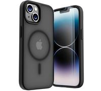 LUNOVATE 3 en 1 Coque pour iPhone 14/13 avec 2 Film de Protection Coque de Protection Antichoc Magnétique Mat Translucide pour iPhone 14 et iPhone 13 - Noir Mat
