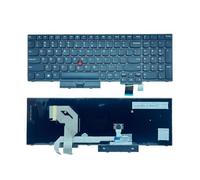LUNOZST Clavier rétroéclairé pour Ordinateur Portable Lenovo (Version américaine, espagnole et Portugaise) pour Thinkpad T570, T580, P51S, P52S, 01EN928 Facile à remplacer(US NoBacklit Point)