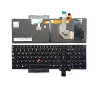 LUNOZST Clavier rétroéclairé pour Ordinateur Portable Lenovo (Version américaine, espagnole et Portugaise) pour Thinkpad T570, T580, P51S, P52S, 01EN928 Facile à remplacer(SP Backlit Point)