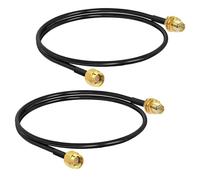 Lunpoem 2PCS Câble SMA 1m, Câble rallonge SMA mâle vers femelle RG174, Câble coaxial haute qualité pour antenne 5G 4G LTE GSM GPS, modem routeur mobile, caméra, récepteur SDR, radioamateur