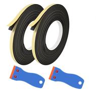 Lunpoem 2PCS Ruban D'Étanchéité pour Plaque de Cuisson Vitrocéramique 5 m X 10 mm X 3 mm, avec Grattoir Inclus, Joint Thermique pour Cuisinière Induction, Étanchéité Résistante