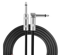 Lunpoem Câble instrument 3M électrique Câble d'ampli de basse 1/4, Câble Guitare Électrique, Basse, Clavier, Mandoline, Ampli, Pédales d’effet, Pro Audio, Blindage OFC Haute Fidélité Durable