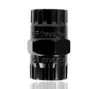 Lunpoem Demonte Cassette 2 en 1 vélo Cassette Outil, Roue Libre 12 Cannelures, Compatible avec Systèmes 5 à 12 Vitesses, Extracteur de Moyeu Arrière et Anneau de Verrouillage en Acier Trempé Durable