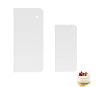Lunpog Lot de 2 spatules à gâteau en acrylique transparent - Pour la crème au beurre - Pour décoration de gâteaux et glaçage