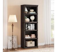 LUNSY Bibliothèque à 5 étages - 172 cm - Étagère de Rangement Haute en Bois - Affichage Ouvert - pour Chambre à Coucher, Salon, Bureau