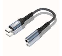 Luntak Adaptateur USB C vers Prise Jack 3,5 mm, Type C vers Casque Audio numérique 3,5 mm, Noir