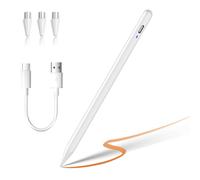 Luntak Stylet magnétique pour Tablette avec Pointe Pom de Type C, Stylet de Haute précision pour Android/Samsung/Mi/Huawei/Vivo/Lenovo et Autres Smartphones et tablettes Android, Blanc
