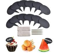 Luntfeiy Lot de 18 marqueurs à fromage pour tableau de charcuterie, lot de 18 étiquettes à fromage en ardoise